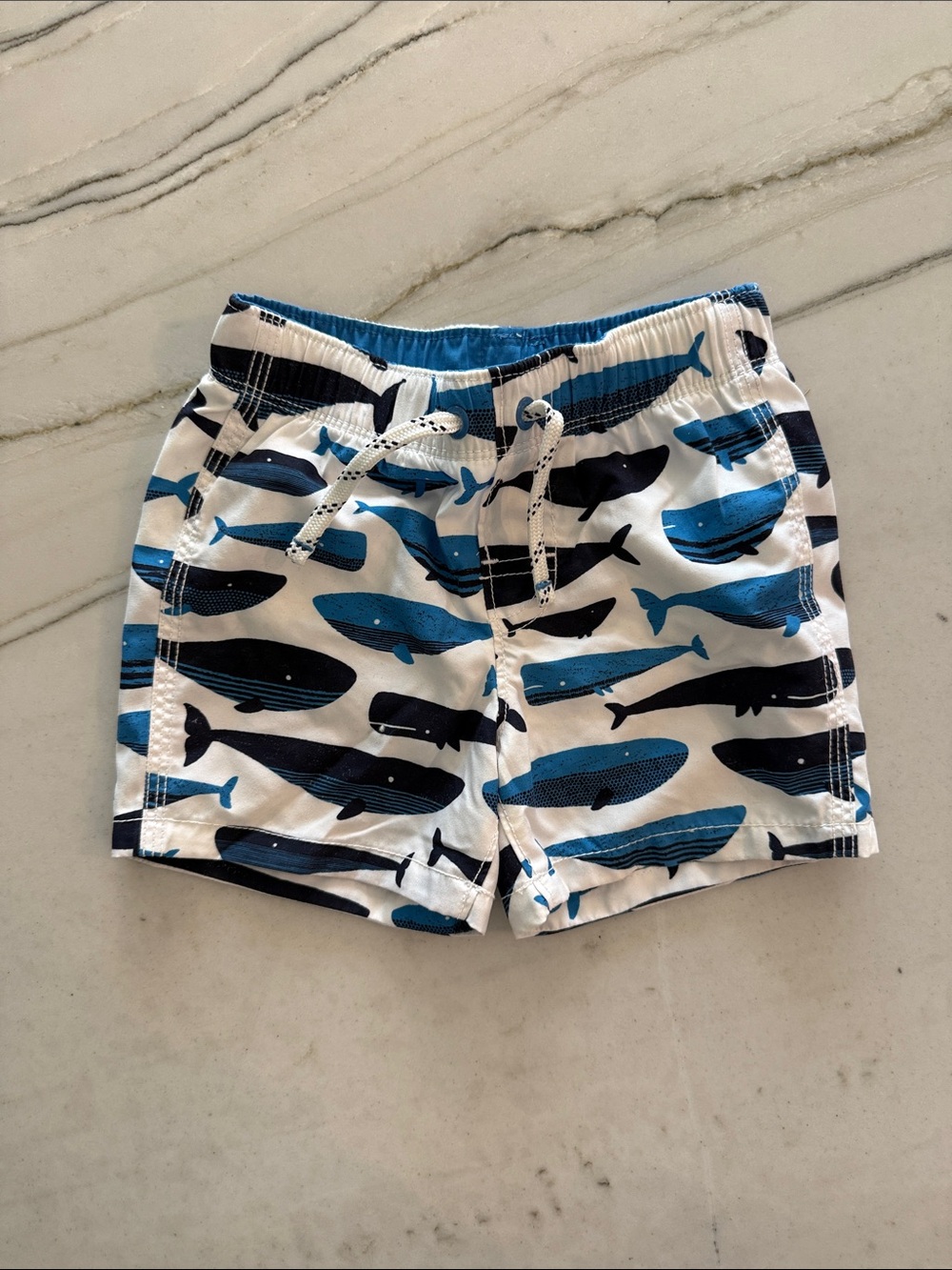 Baby Gap Blue Whale Print Swim Shorts